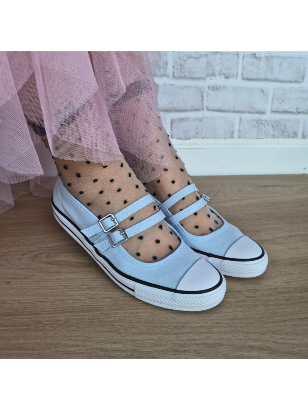 ⭐Converse Chuck Taylor Dainty Mary Jane Canvas Sz 10 Women's Shoes Blue A13799F - Picture 3 of 10